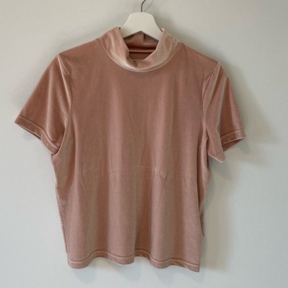 Madewell Velvet Mock Neck Top - Picture 12 of 12